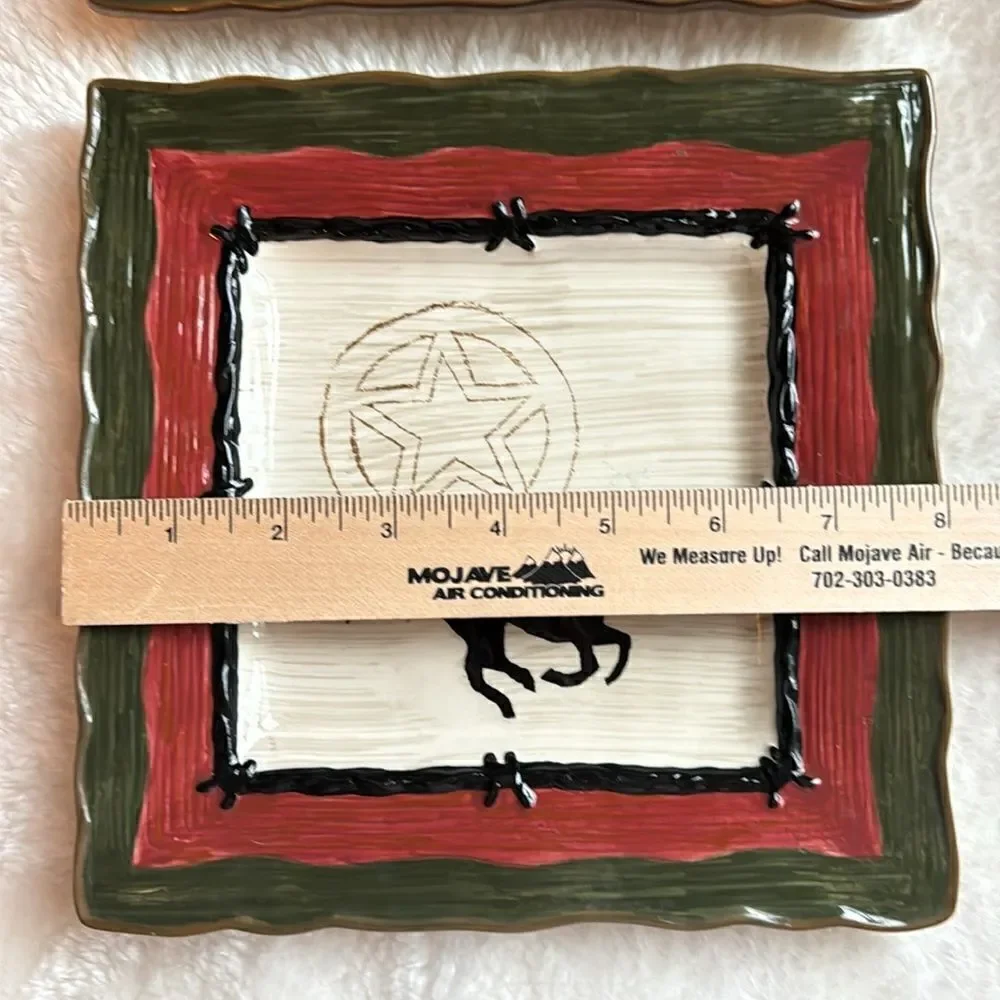 Sonoma Happy Trails 8” Square Set of 2 Salad Plates